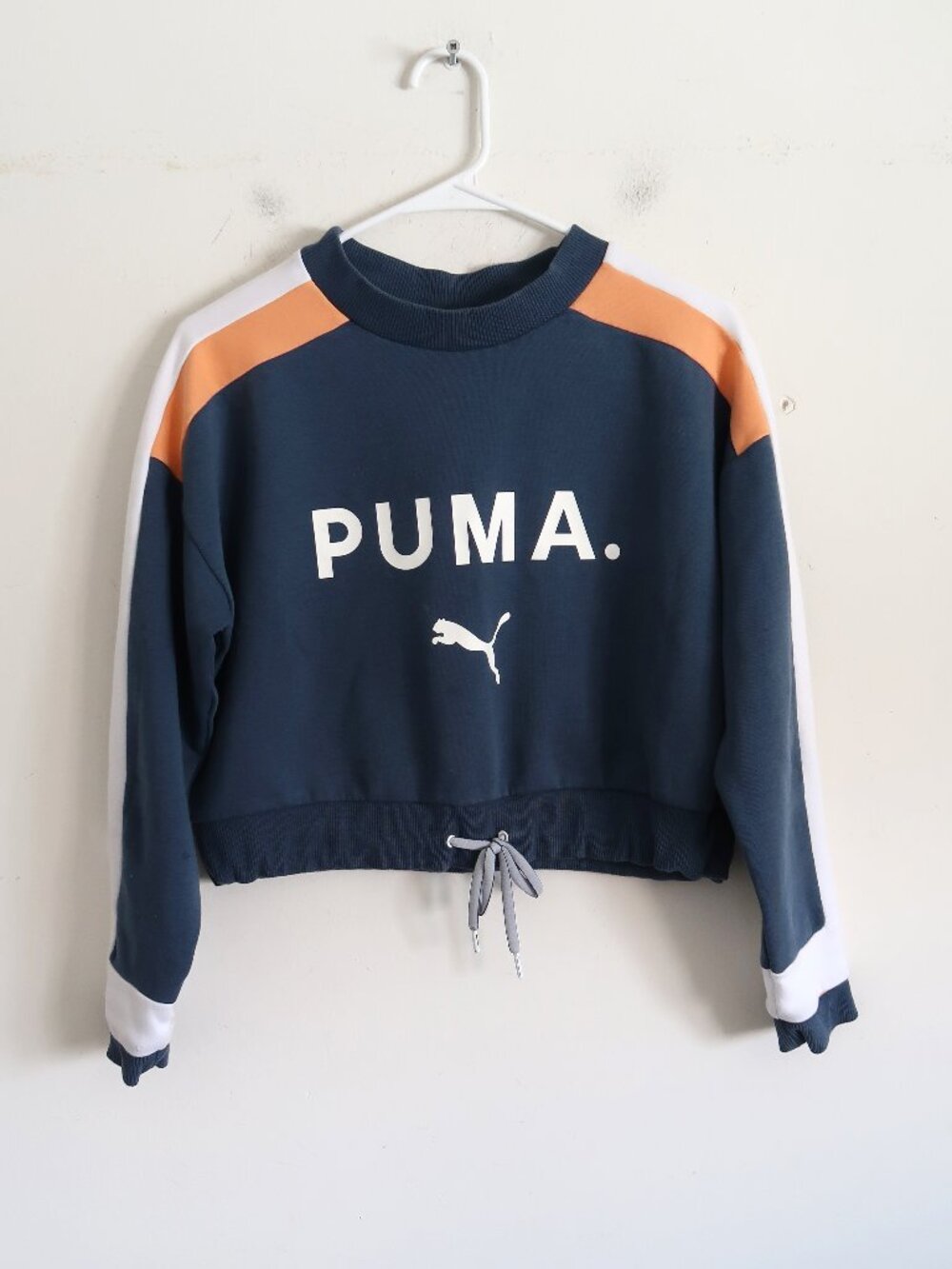 Puma Striped Sleeve Sweatshirt - Size XS